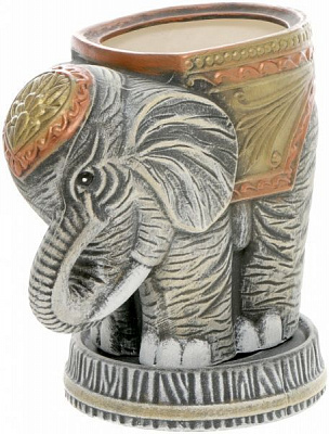 Кашпо керамічне Слон мальований малий фігурний 1,8л різнокольоровий