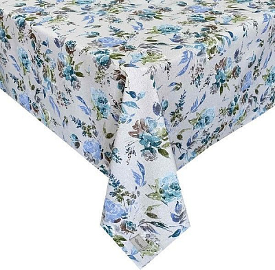 Скатертина ORO Троянда блакитна 109x136 см La Nuit