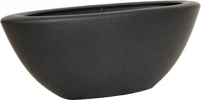 Горшок керамический Ориана-Запорожкерамика Ладья крошка овальный 9 л черный 