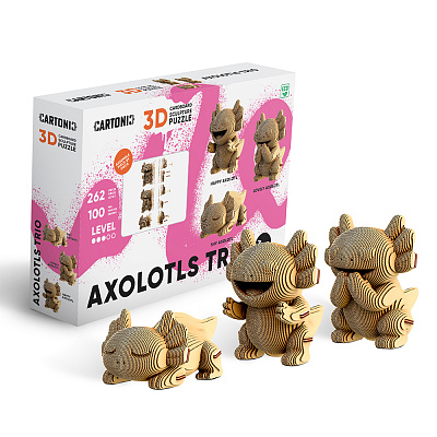 3D-конструктор Cartonic Puzzle AXOLOTLS TRIO CARTTRIOAXOL