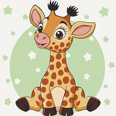 Картина за номерами Жирафеня 15540-АС 30х30 см ArtCraft