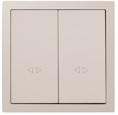 Механізм вимикача перехресний двоклавішний HausMark Juna без підсвітки пісочна/бежевий 7041-1888U2-107TW