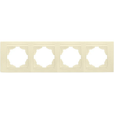Рамка чотиримісна Gunsan Moderna універсальна кремовий MD 29 12 145