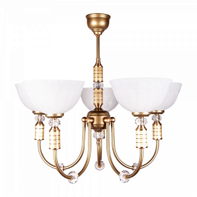 Люстра подвесная Фабрика Світла Эллада 5x60 Вт E27 латунь НСБ 01-5х60-051 