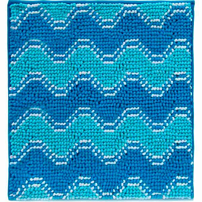 Килимок для ванної кімнати Dariana Хвиля, 50х55 см, блакитний