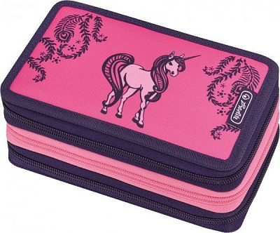 Пенал Triple Unicorn Day Единорог 31 предмет 50014415 Herlitz розовый