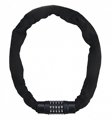 Замок велосипедный Aspini CHL-03С-BLK р.8x900 мм черный
