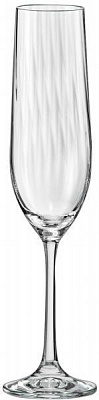 Набір бокалів для шампанського Waterfall 190 мл 6 шт b40729-opt22 Bohemia