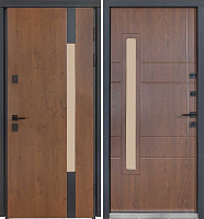 Дверь входная Булат Термо Хаус 705 дуб бронзовый / орех 2050x950 мм левая