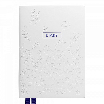 Дневник датированный Saga белый 352 стр. Leo Planner Unique A6 2024