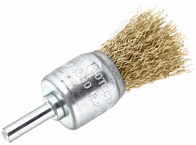 Щетка для дрелей чашечная 24 мм латунированная сталь Compass