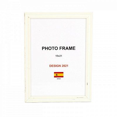 Рамка для фото 1 фото 15x21 см белый прованс 