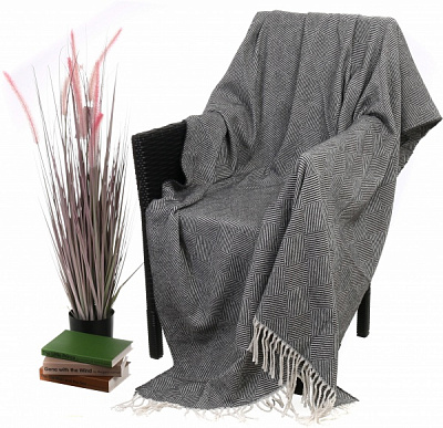 Плед Валенсия Parquet 140x200 см темно-серый Vladi 