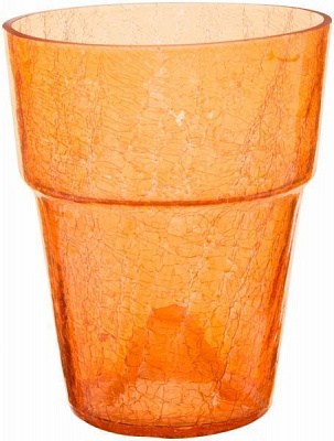 Кашпо скляне для орхідей 50.012.14 круглий 2л помаранчевий