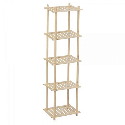 Стеллаж деревянный WoodMood Airy 5 полок 1510x360x300 мм сосна (STR 053632) 
