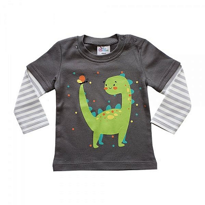 Футболка для мальчиков для мальчиков Colibri р.74 серый B4072 