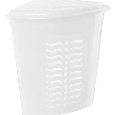 Корзина для белья Ал-Пластик угловая белая 42 л