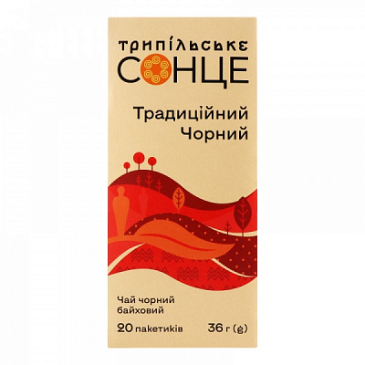 Чай черный Трипільське Сонце Байховый традиционный 20 шт. 36 г 