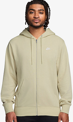 Джемпер Nike M NK CLUB FT FZ HOODIE FN3884-229 р.XL бежевий
