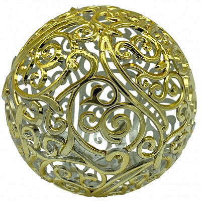 Ялинкова іграшка Шар ажурный d 10 см золото