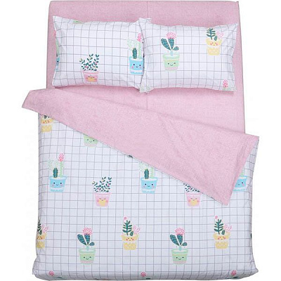 Комплект постельного белья полуторный Cactus pot