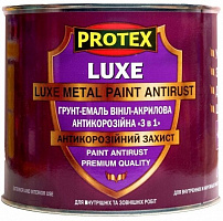 Грунт-эмаль Protex винил-акриловая антикоррозийная 3в1 LUXE RAL 7004 серый мат 2л 2,4кг