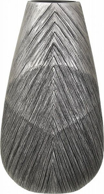 Ваза полирезиновая серая Metalic 25,5х12,5х46 см