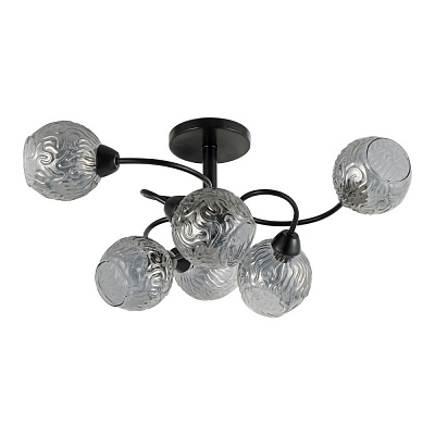 Люстра Miorro Fausta 720х300 мм 6x40 Вт E27 матовий чорний 51-311-145