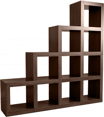 Стелаж двосторонній Кубус Стійка 4х4 1410x1410x290 мм венге