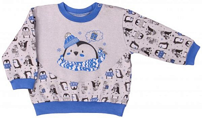 Джемпер Baby Veres Penguins р.74 серый с голубым 