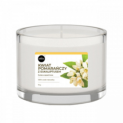 Свеча ароматическая Aroma Home Basic Цветы апельсина с эквалиптом 115 г 839378 