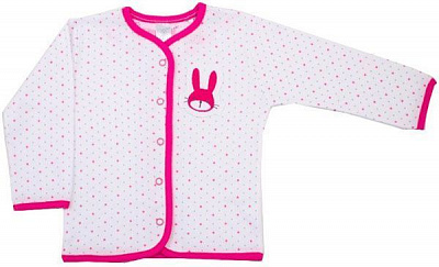 Кофтинка дитяча Baby Veres Hello Bunny р.68 білий із рожевим