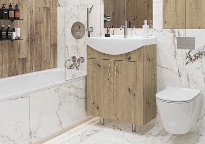 Тумба напольная Грейд Артик 60 дуб артизан под умывальник Cersania 60