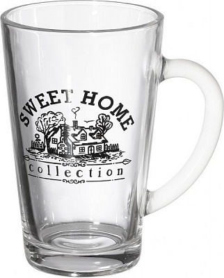 Чашка Sweet Home 300 мл белая ручка Glasmark