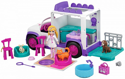 Игровой набор Polly Pocket Мобильный салон для животных
