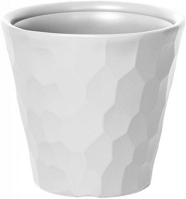 Горщик пластиковий Prosperplast Rocka круглий 27л білий (71164-449)