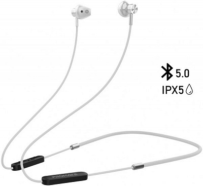 Наушники Promate Dynamic-X5 Bluetooth 5 IPX5 silver (dynamic-x5.silver) 