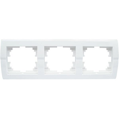 Рамка тримісна Lezard DERIY горизонтальна білий 702-0200-148