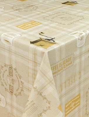 Скатерть Лайт 130x200 см бежево-желтый 