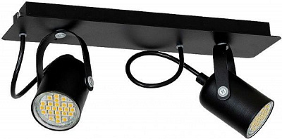 Спот LUMINEX Mark 2x40 Вт GU10 черный 7017 