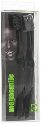 Зубная щетка Мegasmile Black Whiteninng средней жесткости 2 шт.