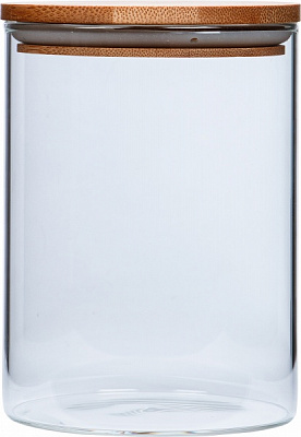 Ємність скляна з дерев'яною кришкою VT-7107 700 мл Vittora