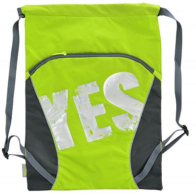 Сумка-мішок YES DB-14 48х34 см 555474 салатовий із сірим