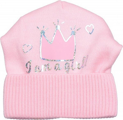 Шапочка детская для девочки Luna Kids р.52-54 светло-розовый 2390 