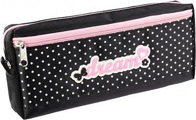 Пенал шкільний Dreams 2 відділення Olli рожевийчорний