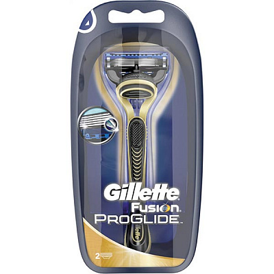 Станок для бритья Gillette Fusion ProGlide Gold + 2 картриджа