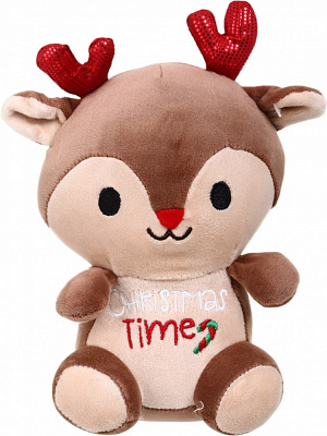 М'яка іграшка HW плюшева Різдвяна оленя коричнева DT240665