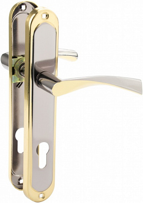 Ручка на планці Bruno Bravo PZ 85 мм золотий/нікель