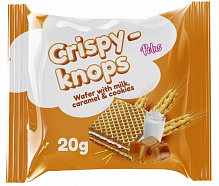 Вафлі CHOCO-KNOPS з молочними начинками з карамеллю та арахісом 20 г 