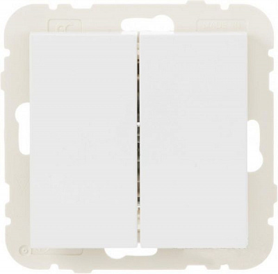 Вимикач перехресний двоклавішний Efapel Logus без підсвітки 10 А 250В білий 21204 TBR